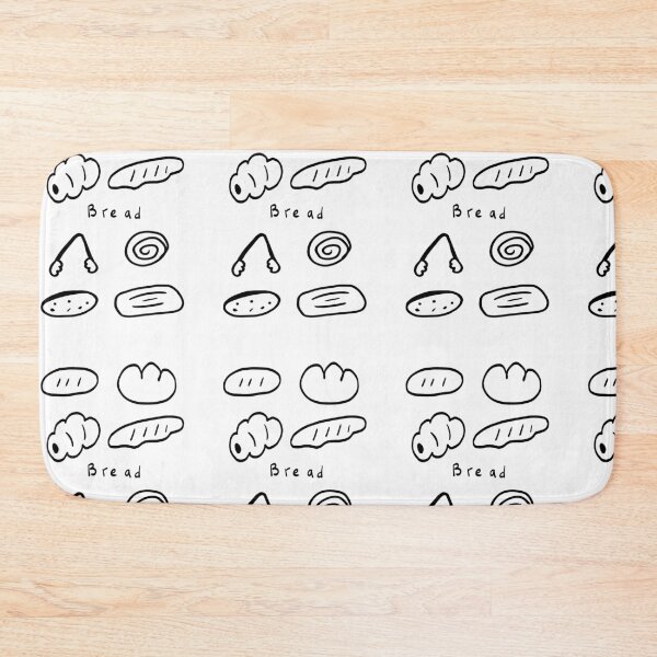 Item preview, Loaf Love: Black & White Bread Illustrations designed and sold by RM-Journey.