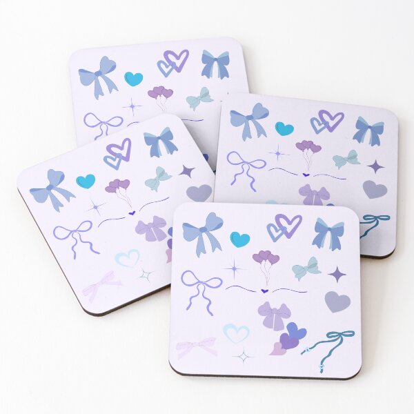 Item preview, Purple and blue bow and heart set designed and sold by J-designing01.