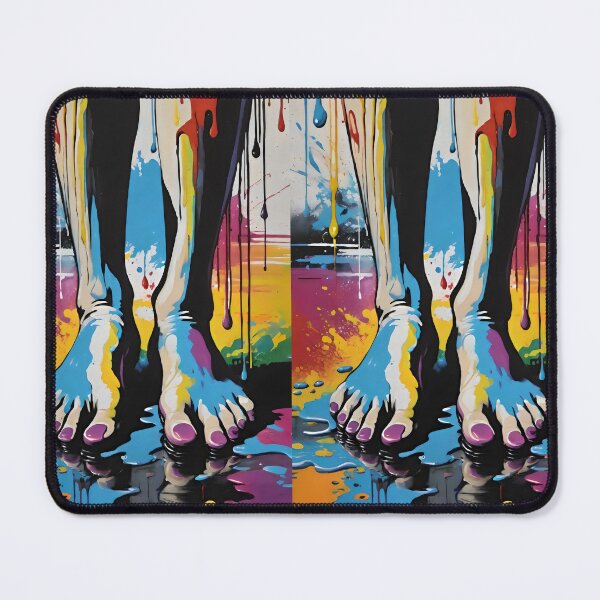 Item preview, Abstract feet with colorful paint stains designed and sold by Pastel-Pulse.