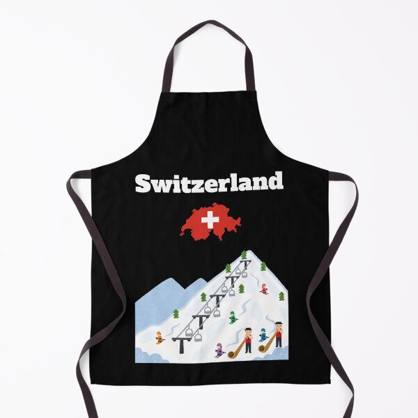 Item preview, Switzerland Ski trip Ski resort Chairlift Swiss flag souvenir  designed and sold by Artstastic.
