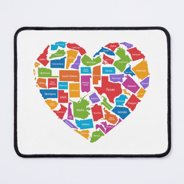 Item preview, USA map in Heart shape  designed and sold by ShopEasy9.