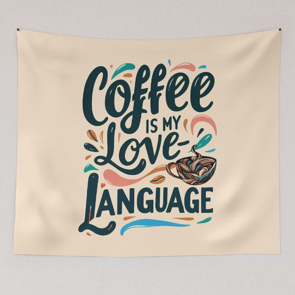 Item preview, Coffee Is My Love Language, typography designed and sold by maxmaj.