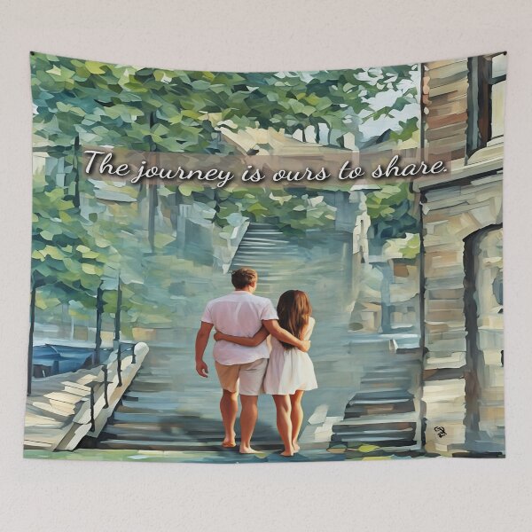 Item preview, The Journey is Ours to Share - Romantic Couple Art designed and sold by gleefulme.