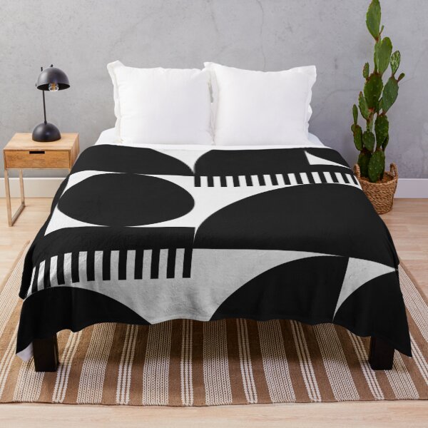 Item preview, Minimal Geometric Shapes 11 | Abstract Art Mid Century Bauhaus Inspired Black Stripes Pattern designed and sold by MarleneCanto.