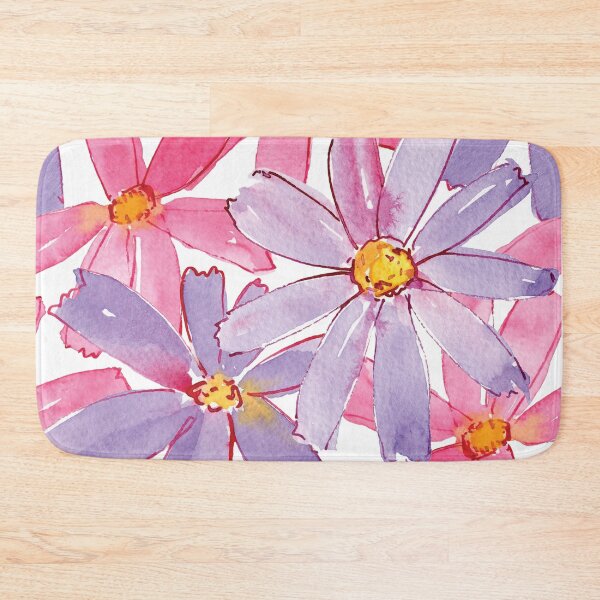 Item preview, Cosmos Garden Flower Pink and Purple Pattern designed and sold by PricklyDaisy.