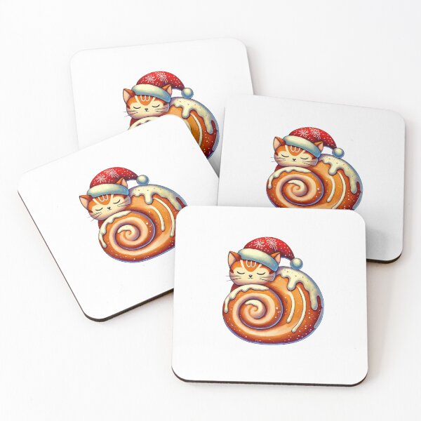 Item preview, SLEEPY KITTY CINNAMON ROLL CAT #2 CHRISTMAS designed and sold by Arts4U.