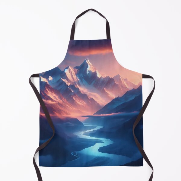Item preview, Tranquil Himalayan Dawn with Glowing Peaks and Ganga River designed and sold by VibeTCreations.
