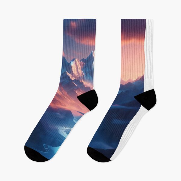 Item preview, Tranquil Himalayan Dawn with Glowing Peaks and Ganga River designed and sold by VibeTCreations.