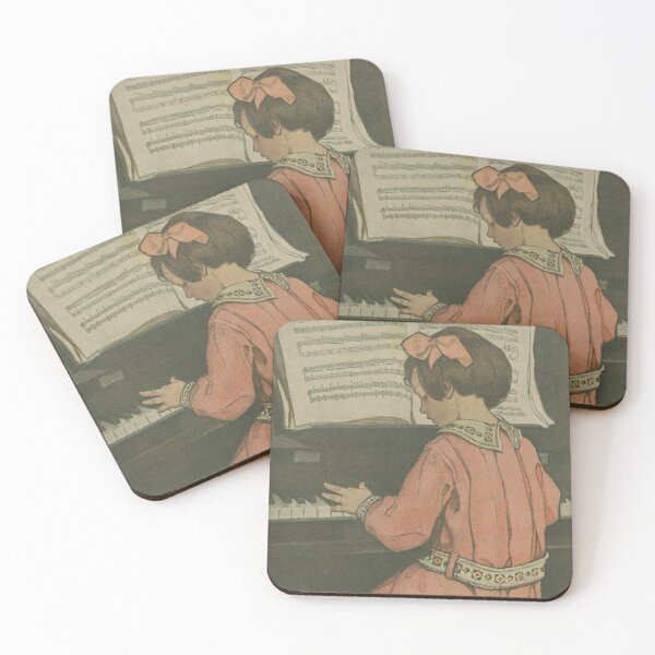 Item preview, Little Girl Playing Piano - Jessie Willcox Smith designed and sold by softbluehum.