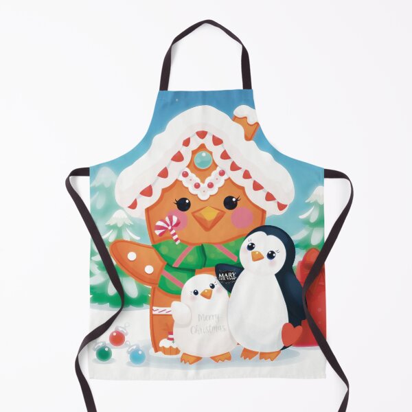 Item preview, Winter Wonderland - Cute Gingerbread House & Penguins designed and sold by Mary The Vamp.