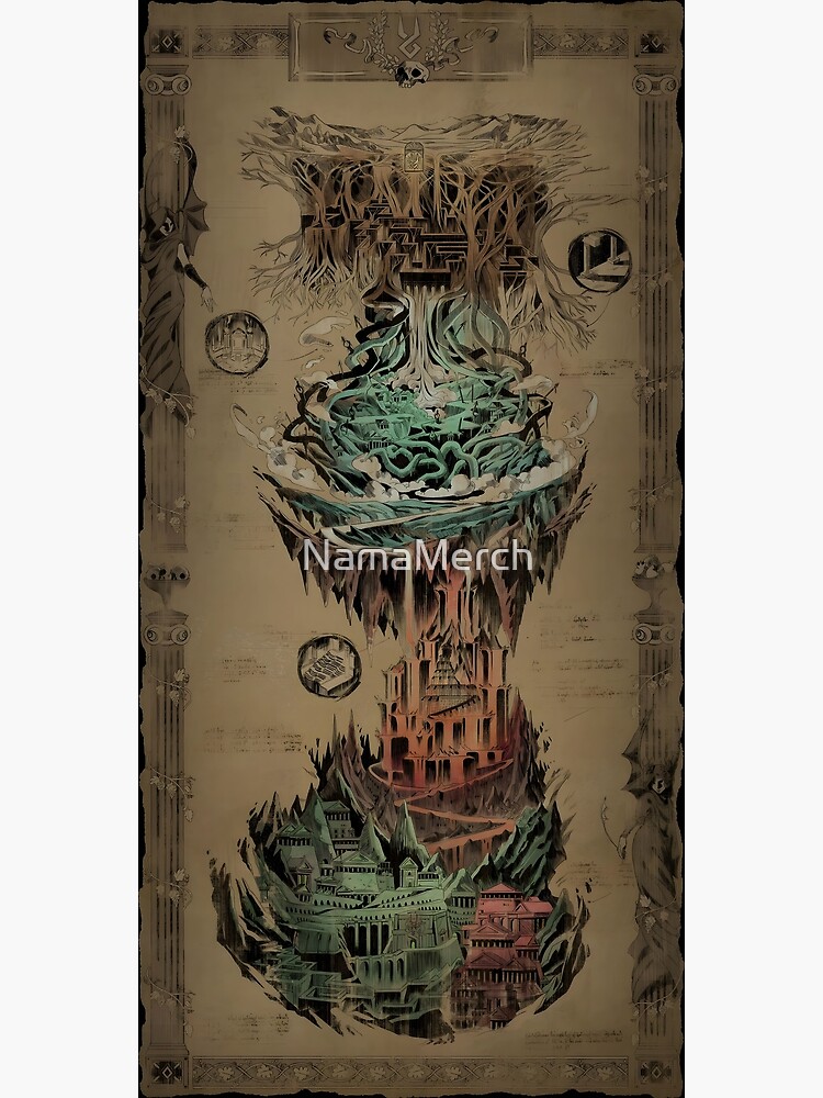Thumbnail 3 of 3, Poster, 8K Hades Underworld Map designed and sold by NamaMerch.