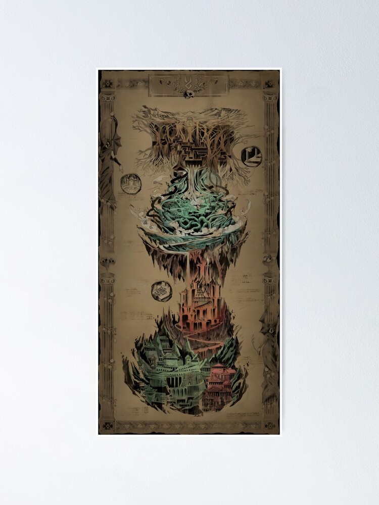 Thumbnail 1 of 3, Poster, 8K Hades Underworld Map designed and sold by NamaMerch.