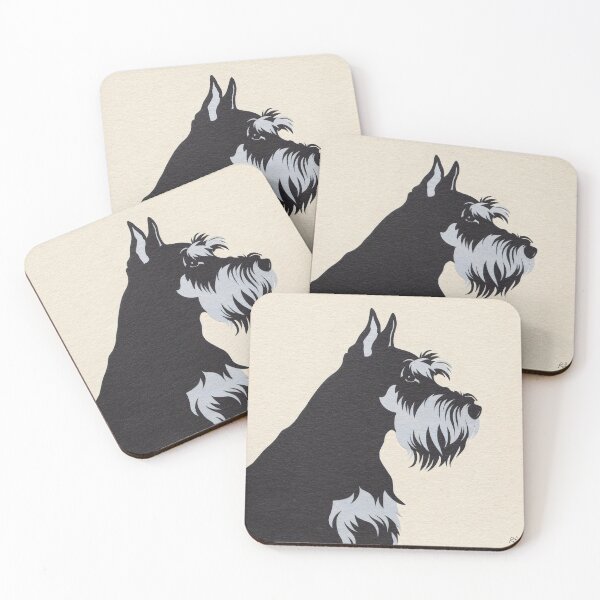 Item preview, Schnauzer side profile designed and sold by ShamblesArcade.