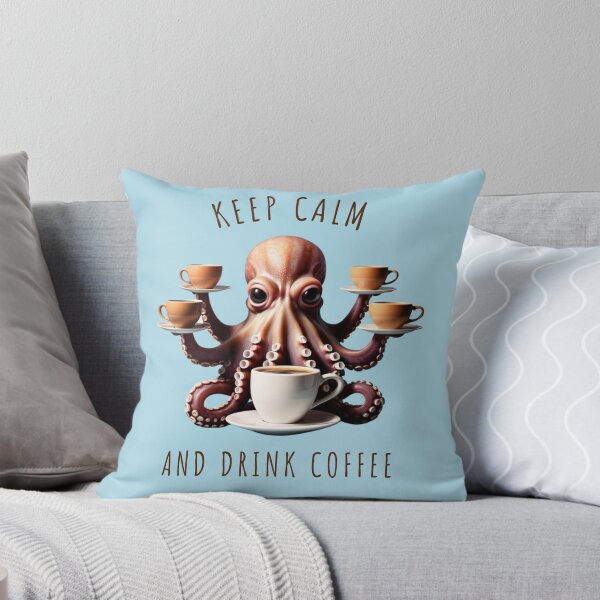 Aperçu de l'œuvre Poulpe amateur de café créée et vendue par F5tees.