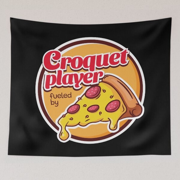 Item preview, Croquet Player Fueled by Pizza designed and sold by MaryAller.