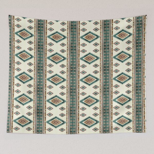 Item preview, Colorful Ethnic South Western decor style. Boho geometric ornament. Vector seamless pattern. Mexican blanket, rug. Woven carpet illustration, Navajo tribal vector seamless pattern. Native American designed and sold by Smht1928.
