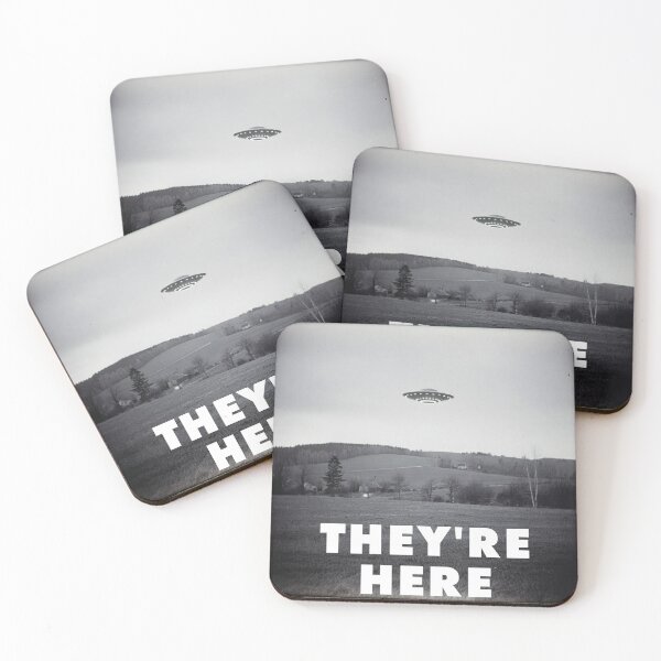 Item preview, They're Here Flying Saucer Photo Sticker  designed and sold by zombiemama.