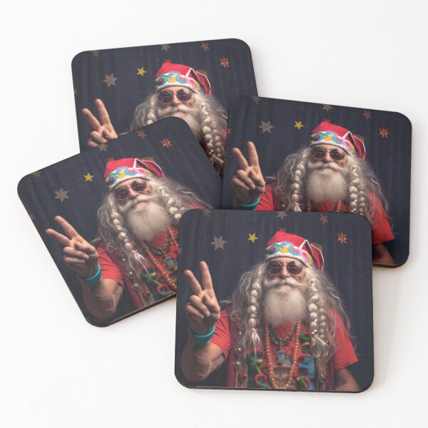 Item preview, Hippie Santa, Groovy Christmas, Retro Vibes designed and sold by Cindy Howe.