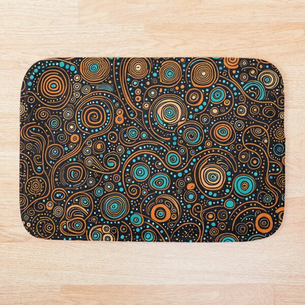 Item preview, Black Aboriginal Art, abstract colorful designed and sold by IrgumS.