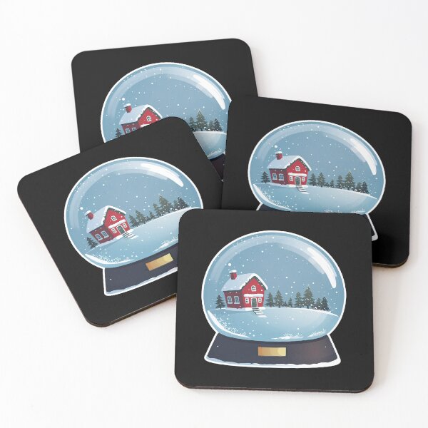Item preview, Cozy Winter Snow Globe with Red Cabin designed and sold by Taans-Creation.