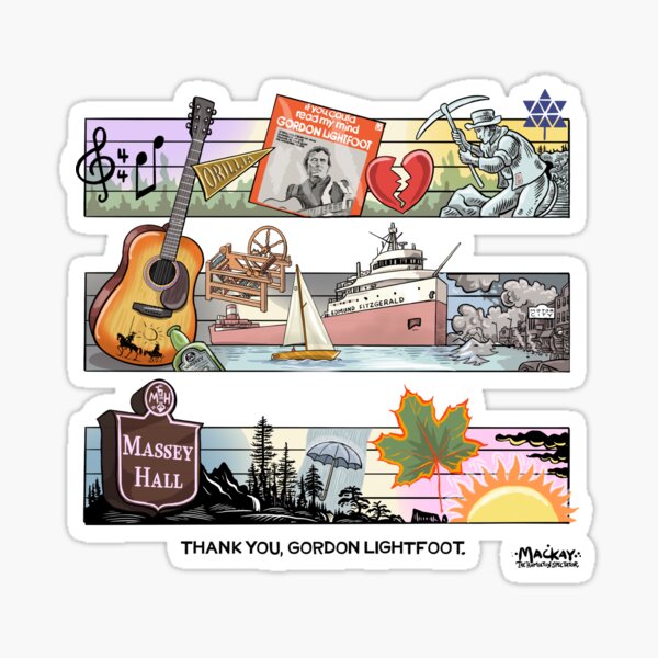 Tribute to a Canadian iconic folk artist Sticker
