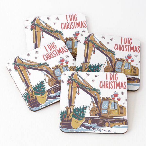 Item preview, I Dig Christmas Festive Excavator Design designed and sold by Charlietule.