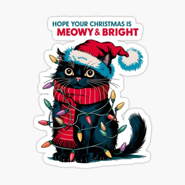 Item preview, Meowy & Bright Christmas Cat Design designed and sold by Charlietule.