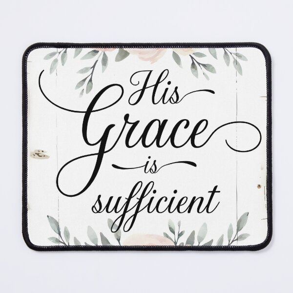 Item preview, His Grace Is Sufficient - Farmhouse Christian Wall Art & Home Decor designed and sold by Heal-Heart-Soul.
