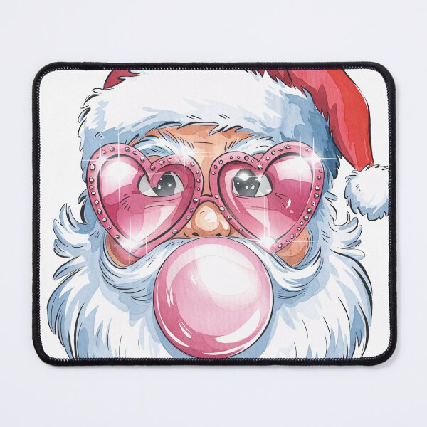 Item preview, Whimsical Santa with Heart Glasses and Bubblegum designed and sold by Charlietule.