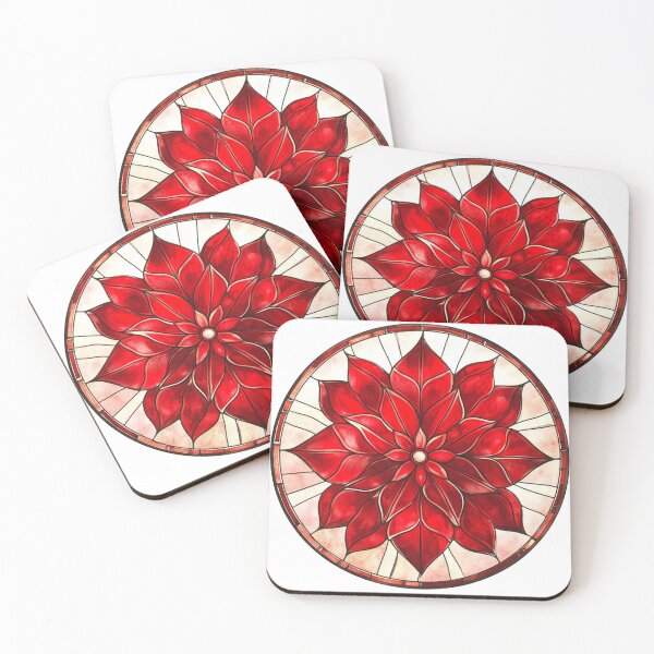 Item preview, Stained glass - beautiful red flower! designed and sold by fribabywonder.