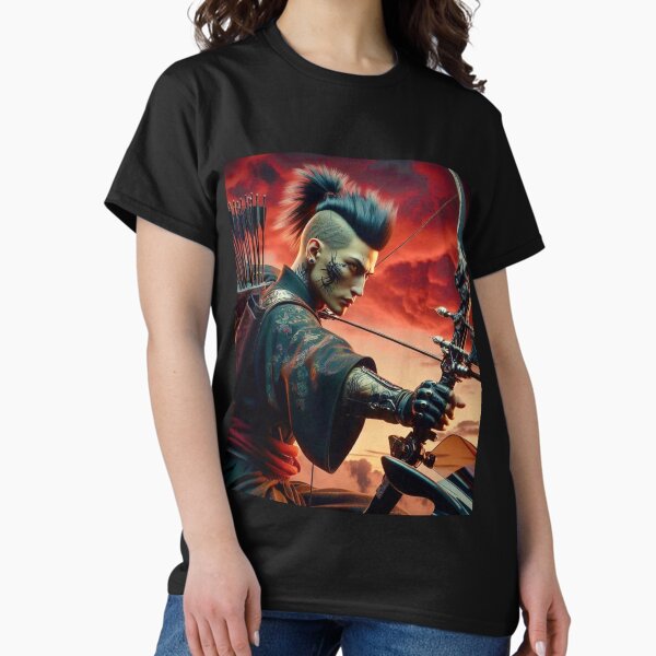 Vista previa del artículo con la obra «Samurai disparando un arco», diseñado y vendido por Ghost Archer Illusions.