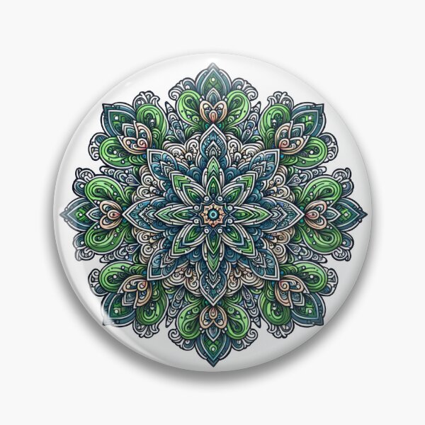 Artikelvorschau, Grünes Schneeflocken-Mandala entworfen und verkauft von Catherine Harrison.