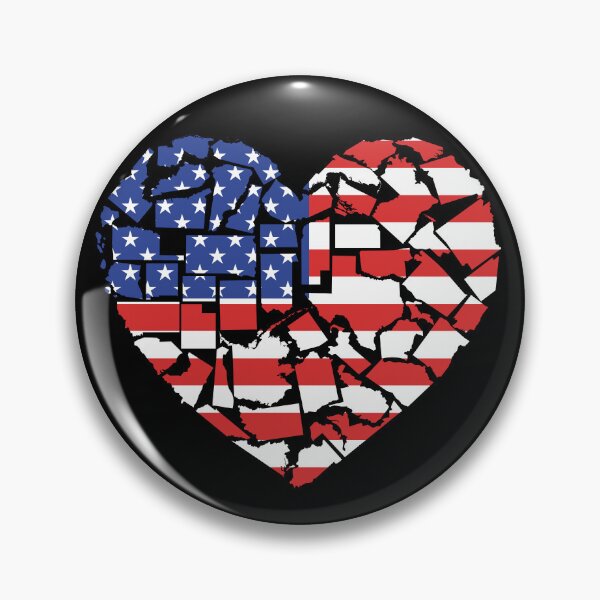 Artikelvorschau, USA-Karte in Herzform mit Flaggenmuster-Vektorillustration entworfen und verkauft von ShopEasy9.