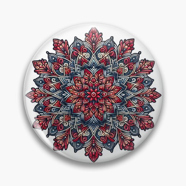 Artikelvorschau, Rotes Schneeflocken-Mandala entworfen und verkauft von Catherine Harrison.