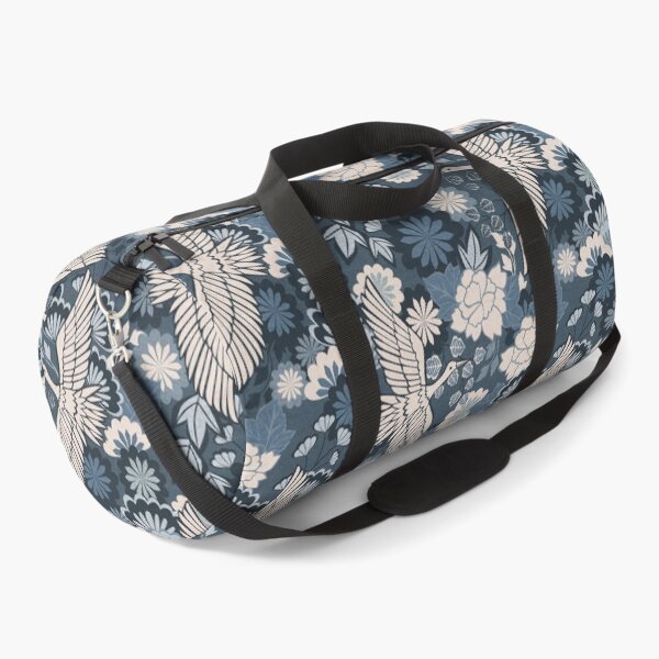 Item preview, Cranes and Chrysanthemums {Indigo} designed and sold by Cecilia Mok.