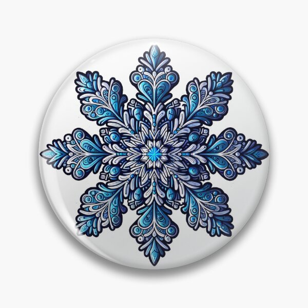 Artikelvorschau, Blaues Schneeflocken-Mandala entworfen und verkauft von Catherine Harrison.