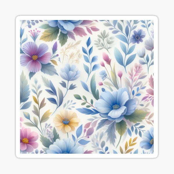 Item preview, Pretty Flowers Pastel Botanical Floral  designed and sold by SeaStarAlex.
