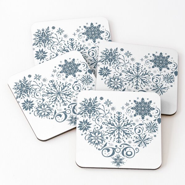 Item preview, Frosted Heart: A Symphony of Blue Snowflakes designed and sold by TeetasticBtque.