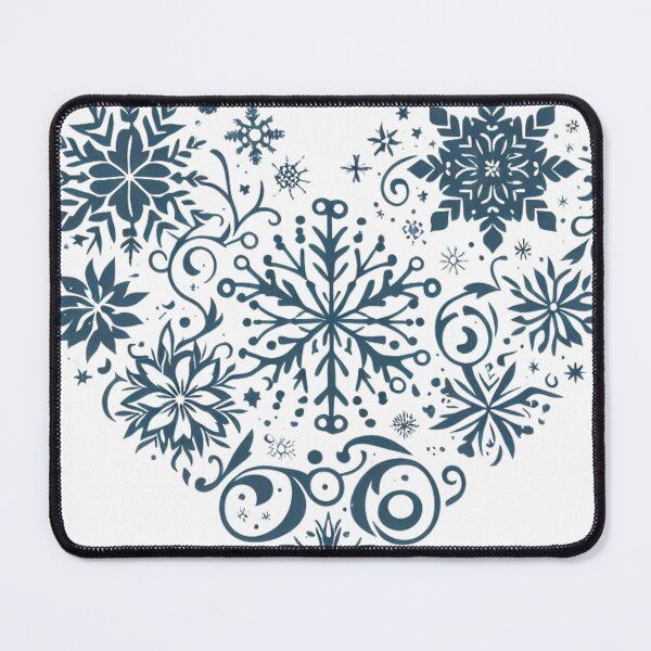 Item preview, Frosted Heart: A Symphony of Blue Snowflakes designed and sold by TeetasticBtque.