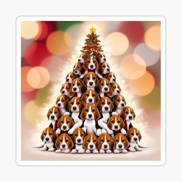 Item preview, Beagle Holiday Tree designed and sold by RatherBeOutsid3.
