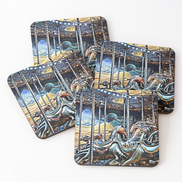 Item preview, Carousel in a Deep Galaxy - Vintage Art for Apparel & Décor designed and sold by Earth Nature Creations.