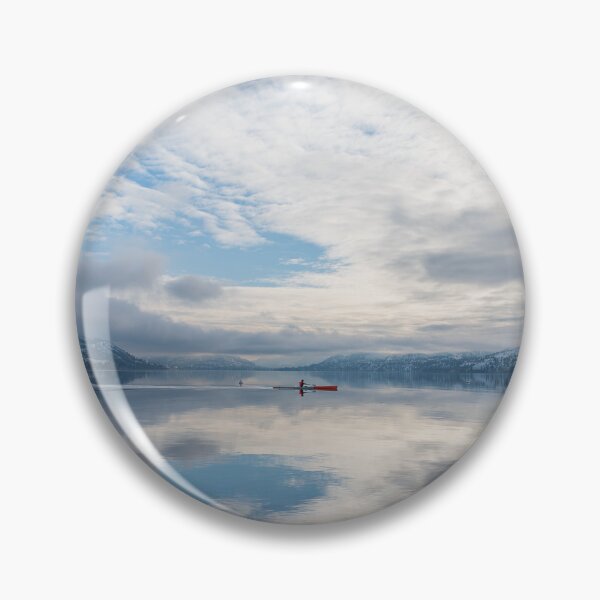 Item preview, Red Kayak on Winter Lake designed and sold by Amy Mitchell.