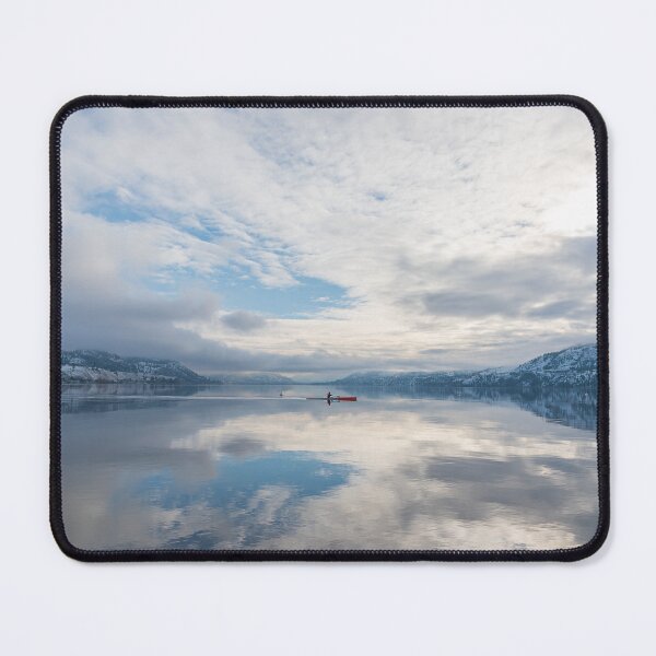 Item preview, Red Kayak on Winter Lake designed and sold by Amy Mitchell.