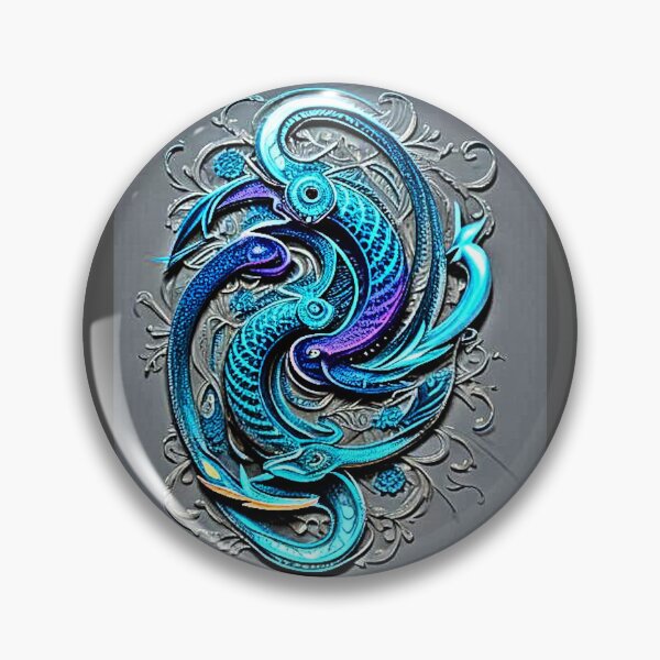 Item preview, Colorful Aqua Swirl - Vintage Art for Apparel & Décor designed and sold by Earth Nature Creations.