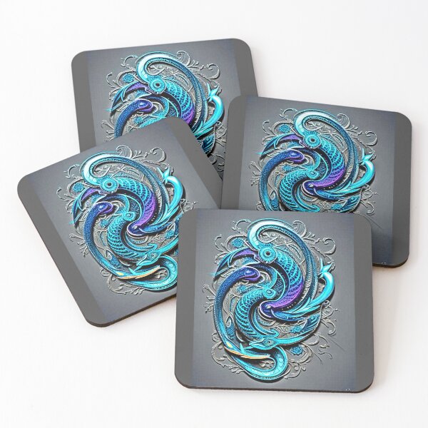 Item preview, Colorful Aqua Swirl - Vintage Art for Apparel & Décor designed and sold by Earth Nature Creations.