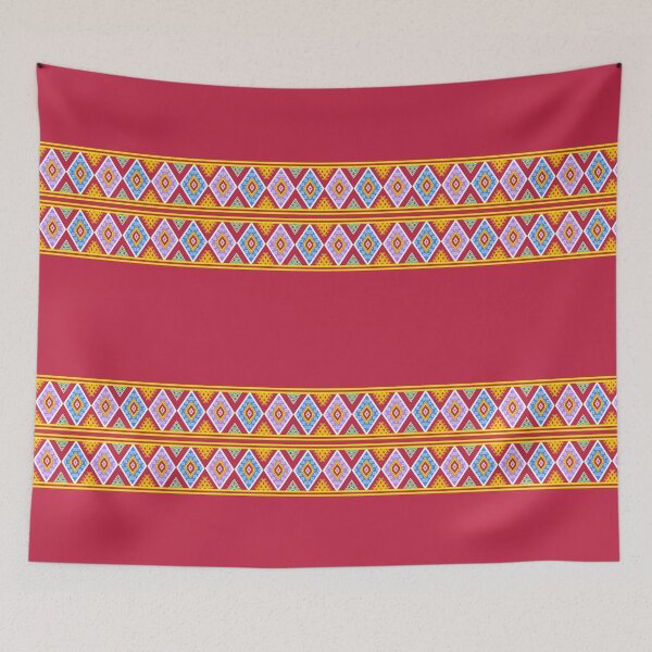Item preview, Tai Lue Diamonds on a Red Canvas designed and sold by RachunCM.
