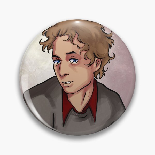 Artikelvorschau, Jeremy Allen – Weißer Vampir-Pin entworfen und verkauft von kimscomics.