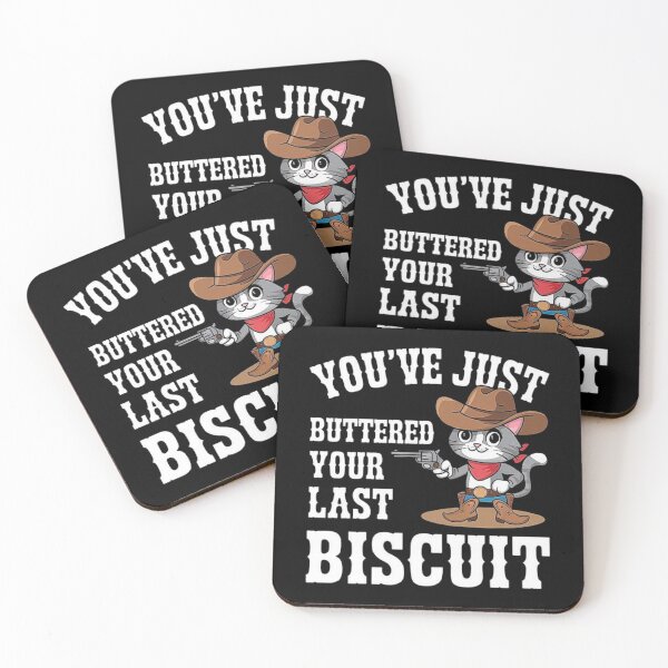 Item preview, Cowboy Cat – “You’ve Just Buttered Your Last Biscuit” Funny Western Cat Art designed and sold by love3617.