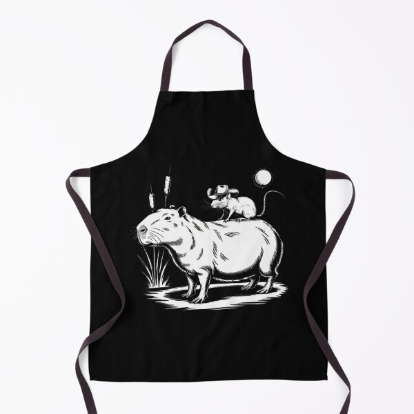 Item preview, Capybara Cowboy with Rat Rider - Rustic Wildlife Art designed and sold by love3617.