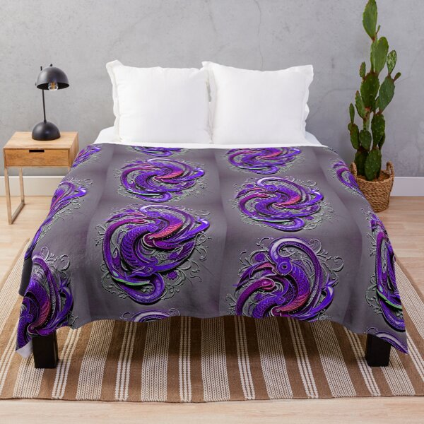 Item preview, Colorful Purple Swirl - Vintage Art for Apparel & Décor designed and sold by Earth Nature Creations.